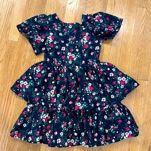 Girls cotton ruffled dress